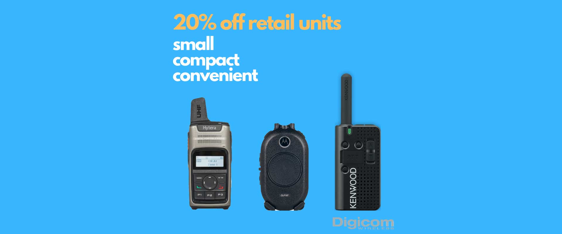 Sleek, Small and Convenient Two Way Radios