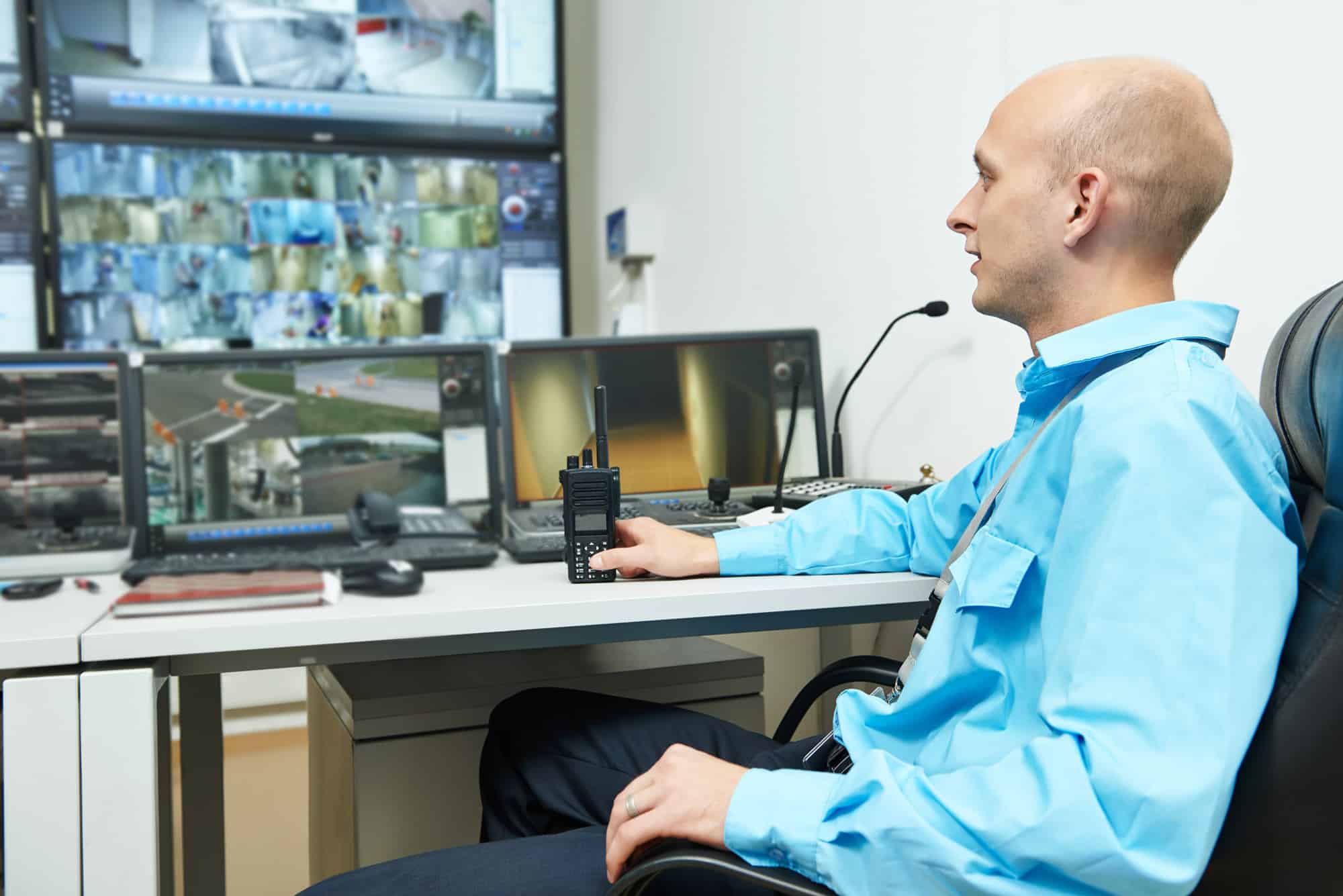 Two-way radios used in facilities management