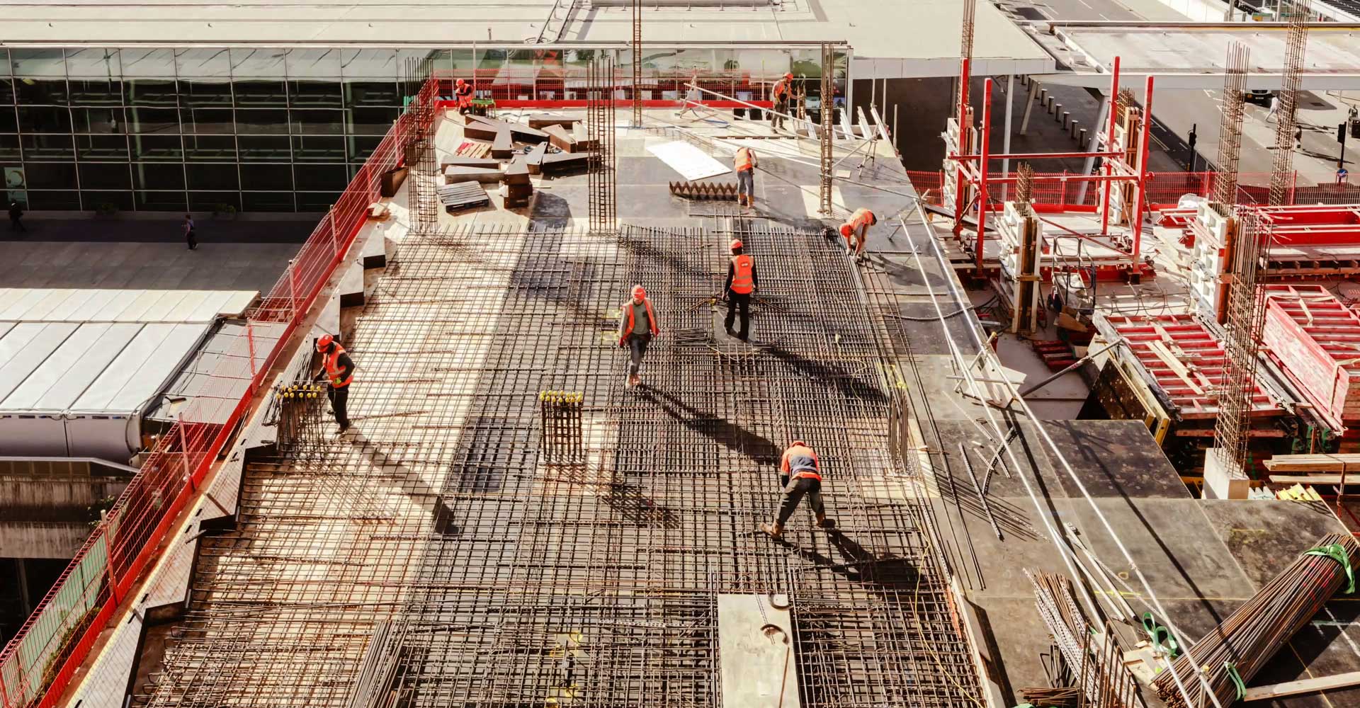 Two-way radios on a construction site