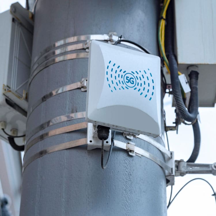 Commercial cellular coverage equipment on communications infrastructure