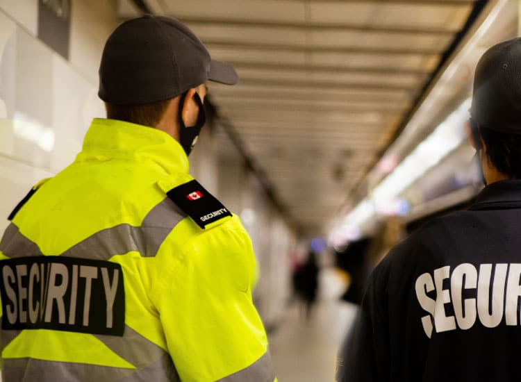 Two-way radios used by security teams