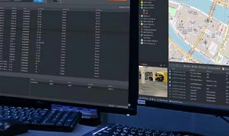Radio dispatch and fleet management software across control-room monitors
